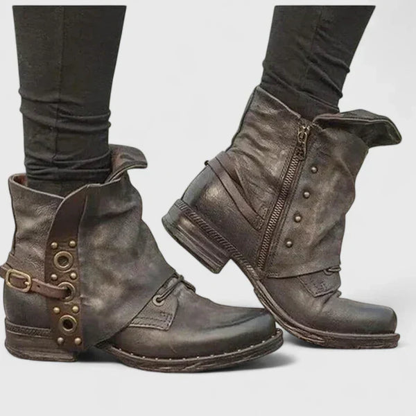 Bottes à Talon Bloc et Semelle Crantée
