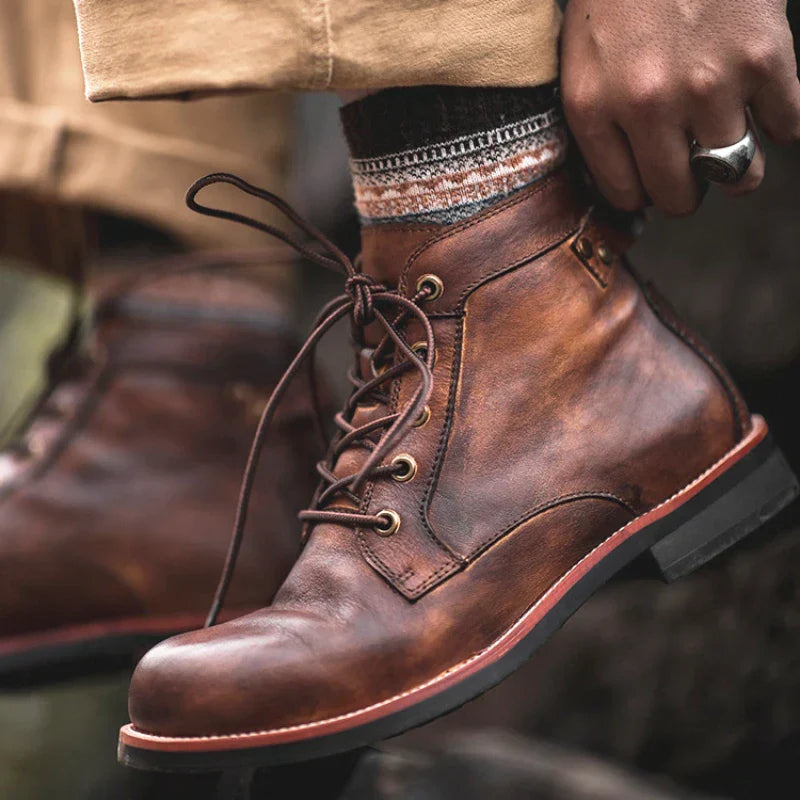 Bottes Homme à Lacets et Fermeture Éclair