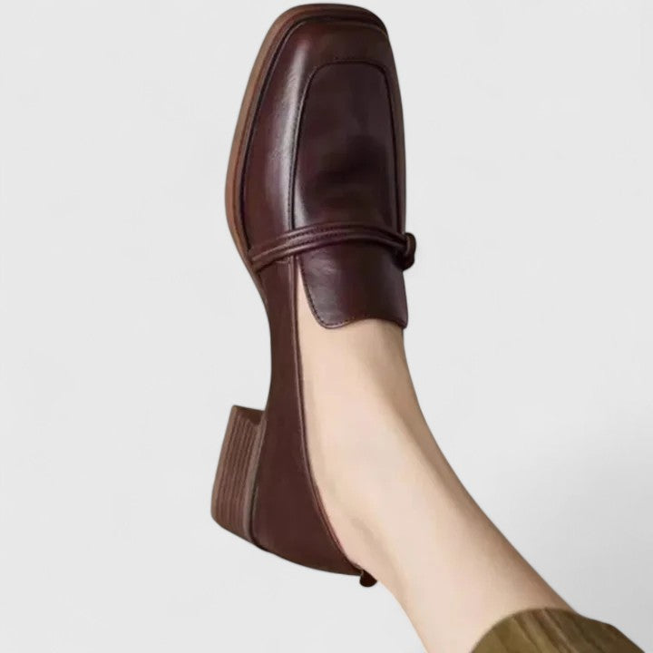 Mocassins à Bout Carré Rétro