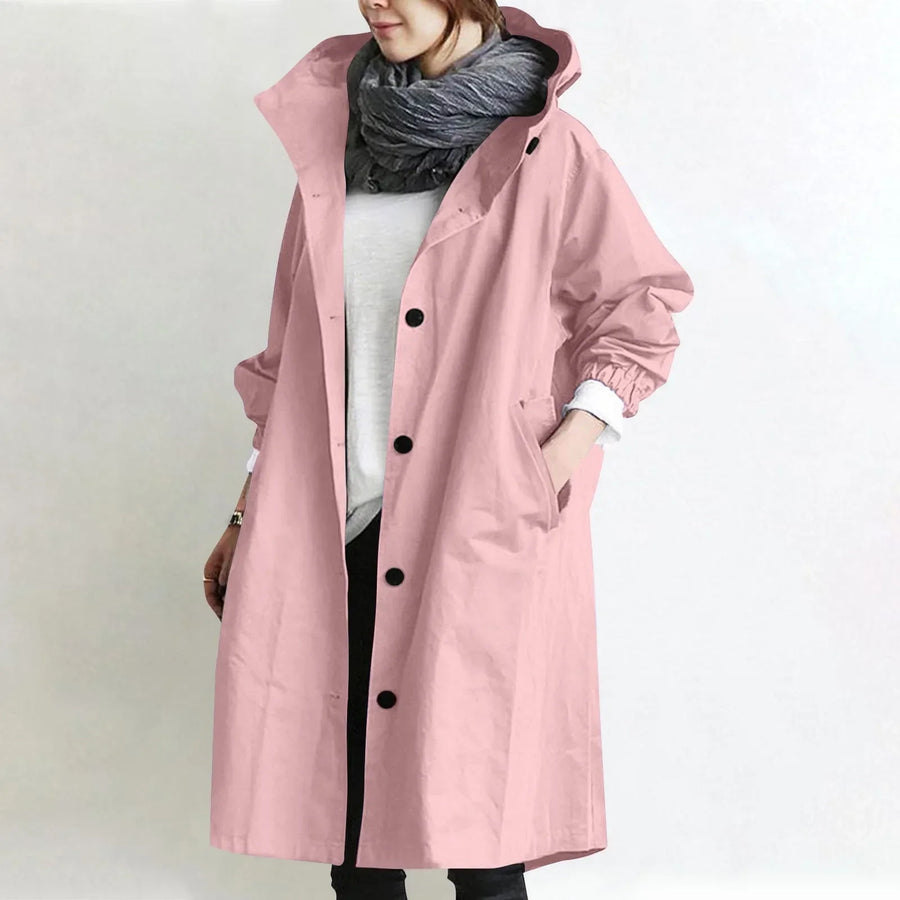 Gabardine Comprimento Midi com Capuz