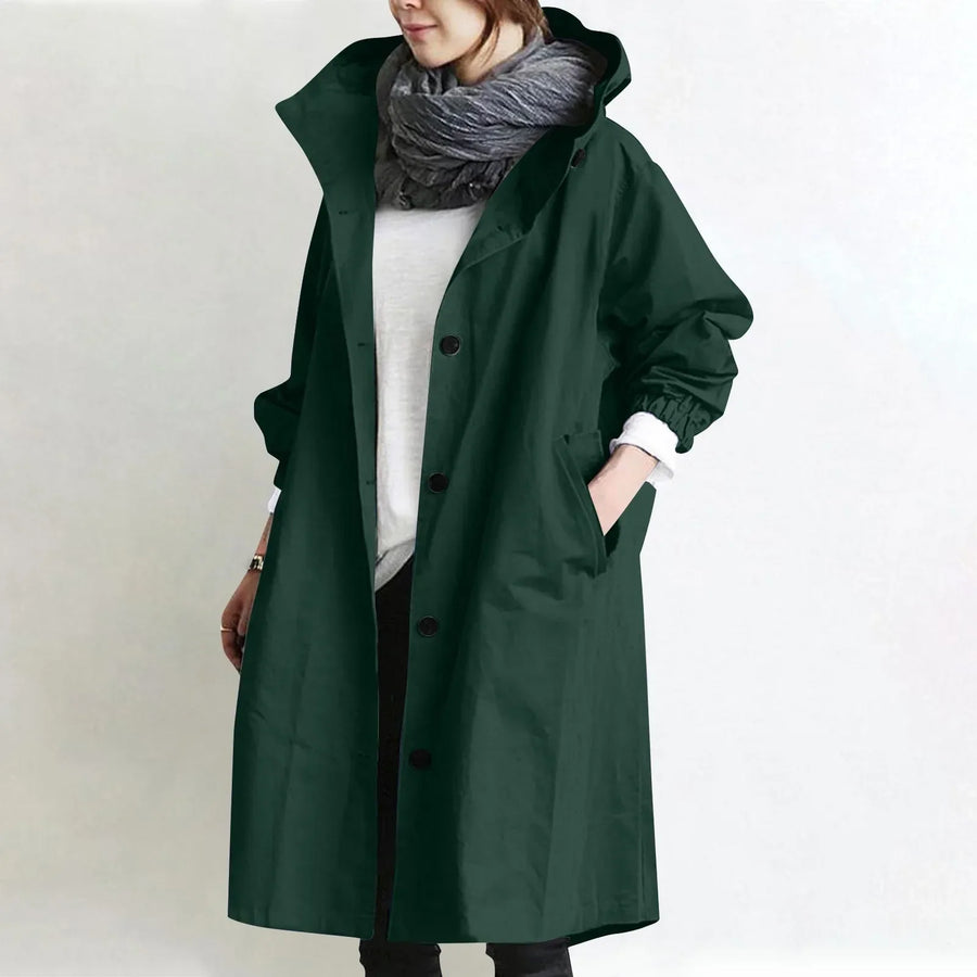 Gabardine Comprimento Midi com Capuz