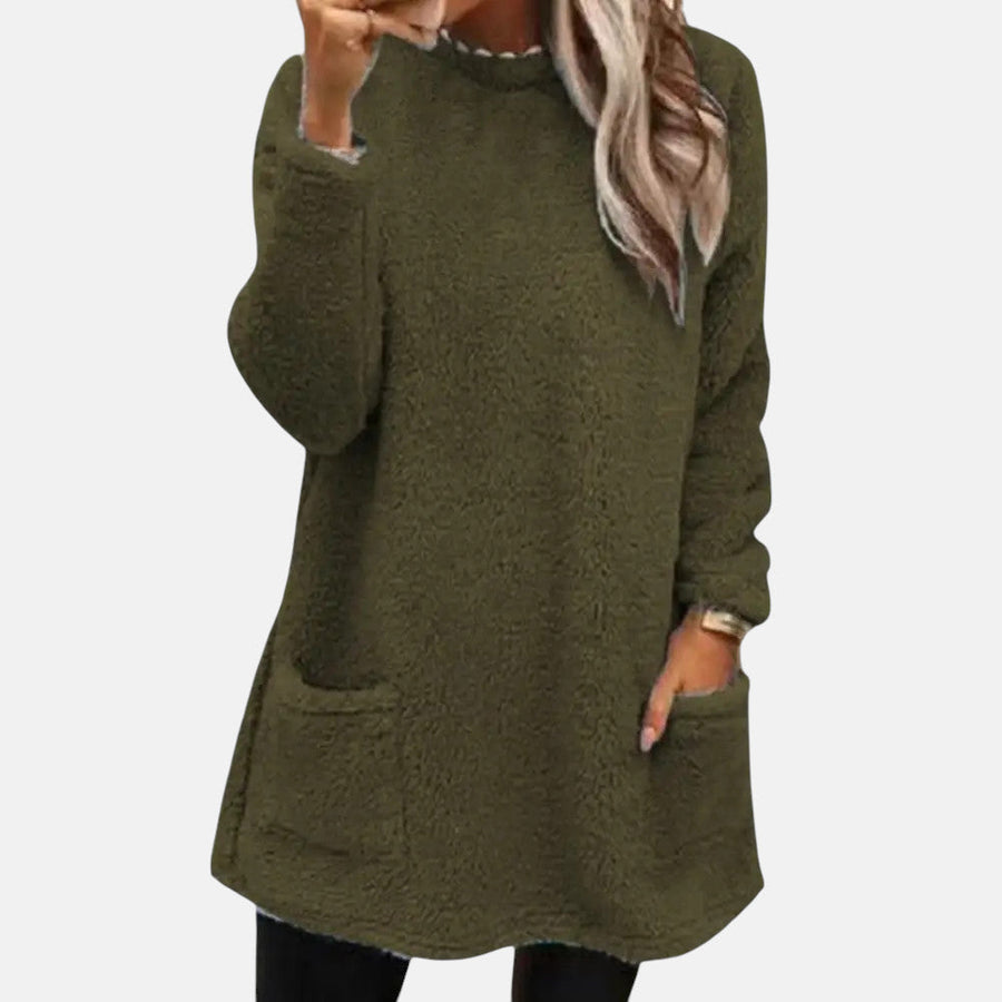 Pull Longueur Midi Poches Pratiques