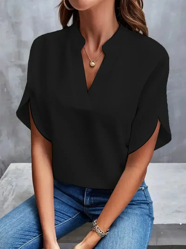 Lis - Femmes de luxe Blouse élégante en mousseline de soie
