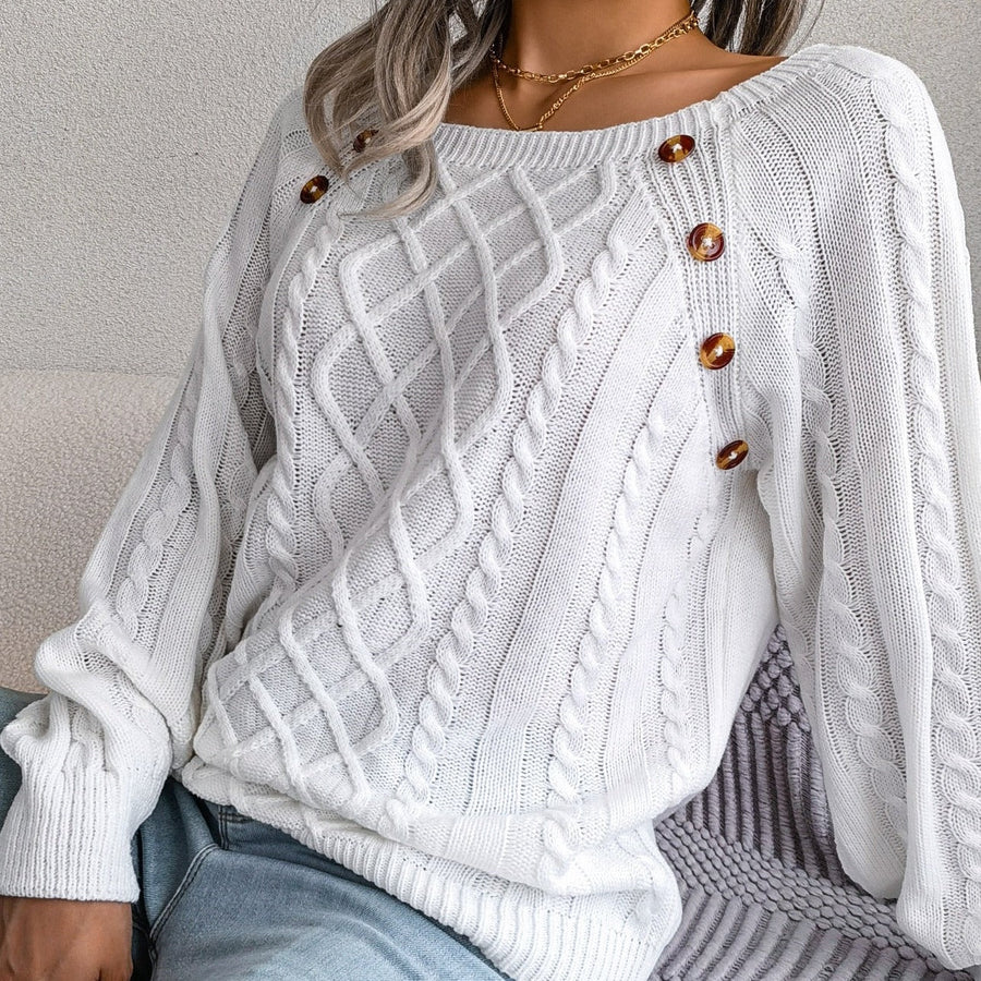 Pull col rond — vue de face en buste
