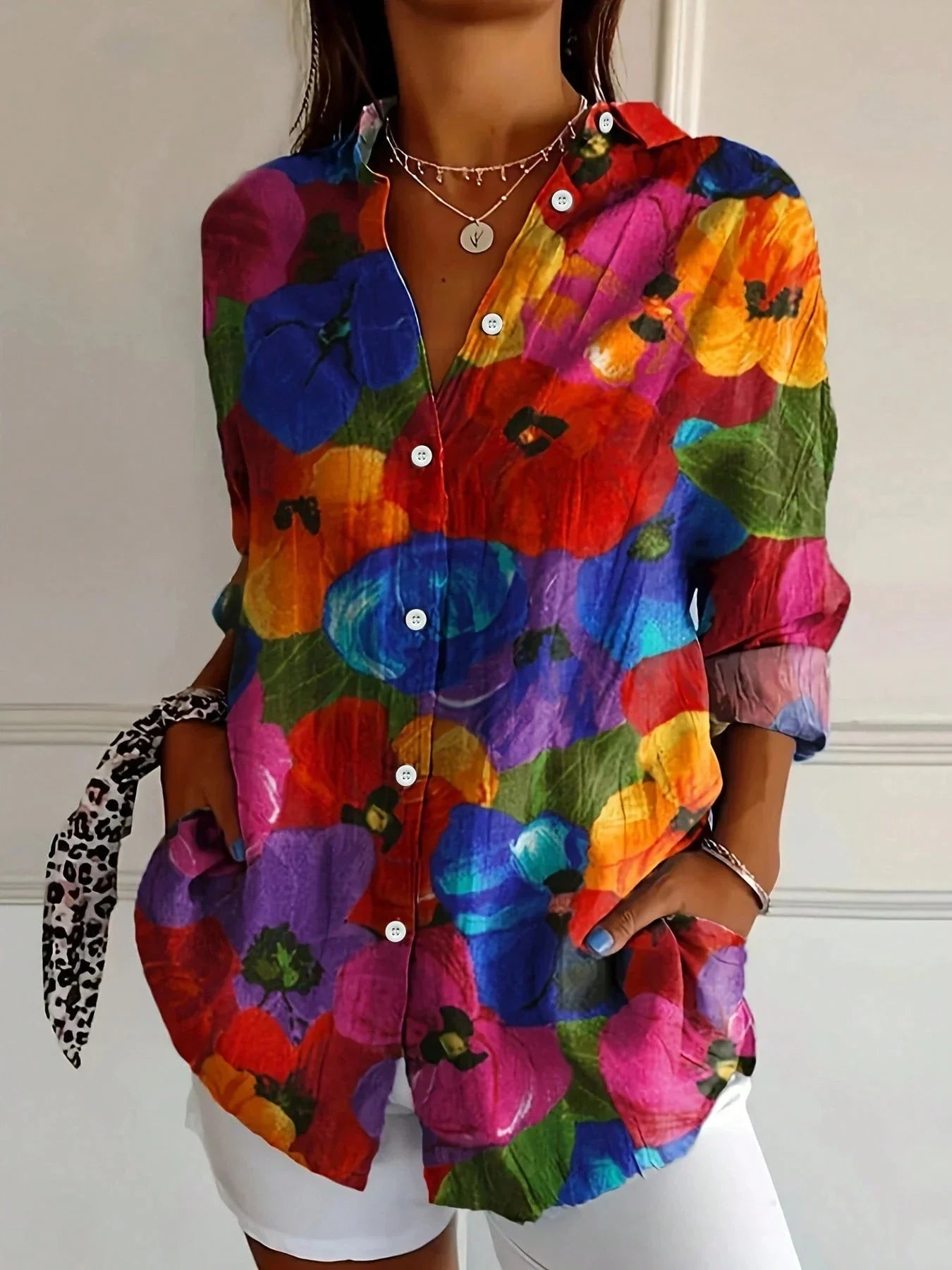 Annika | Chemisier coloré à imprimé fantaisie