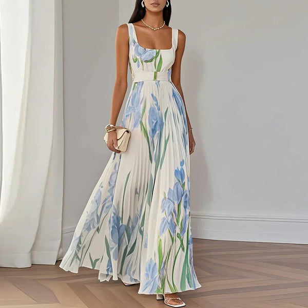 Iris | Robe Estivale Élégante à Motifs Floraux