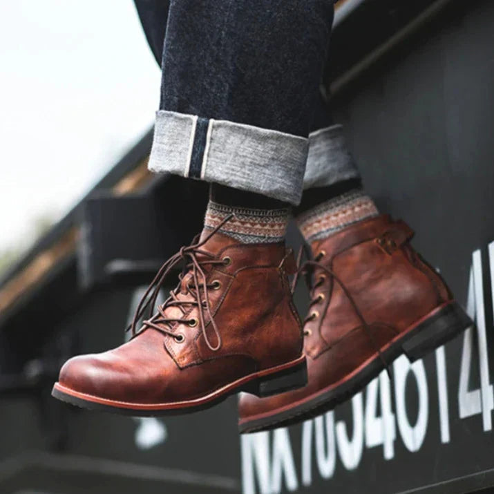 Bottes Homme à Lacets et Fermeture Éclair