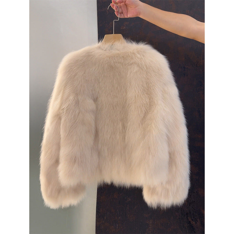 Veste Courte Effet Fourrure