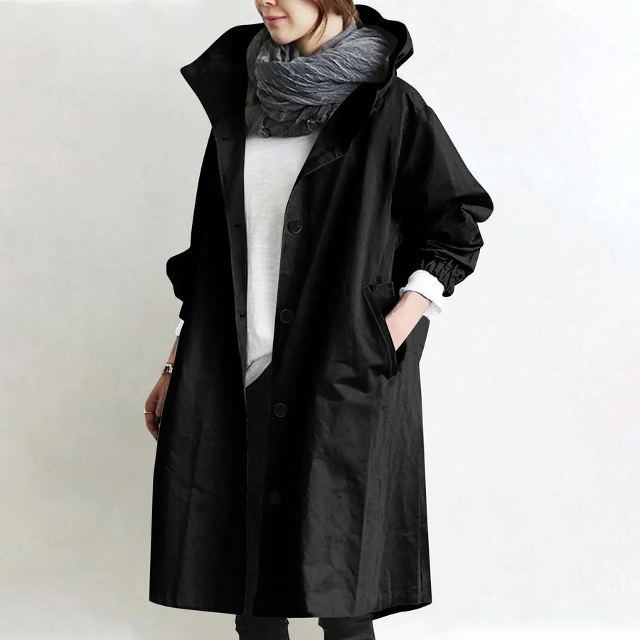 Gabardine Comprimento Midi com Capuz