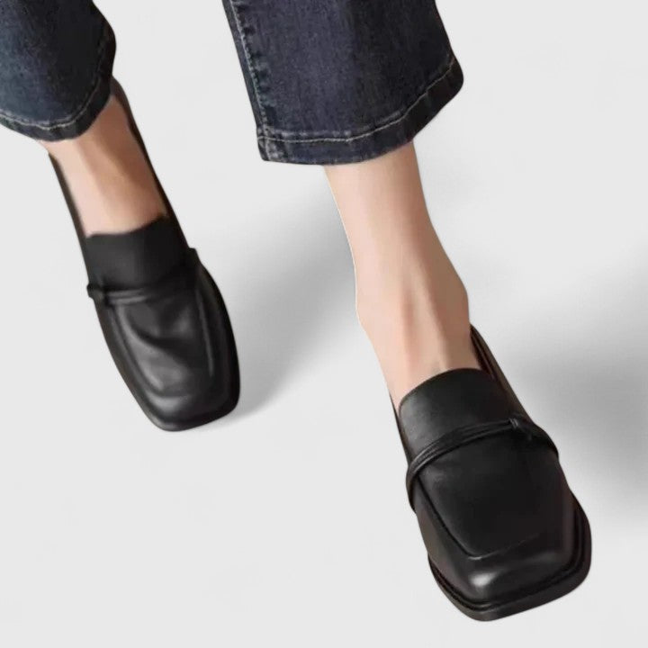 Mocassins à Bout Carré Rétro