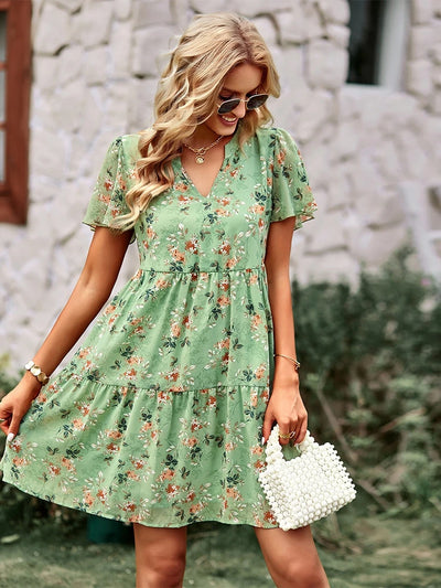 Robe Élise – Élégance Florale pour un Été Inoubliable