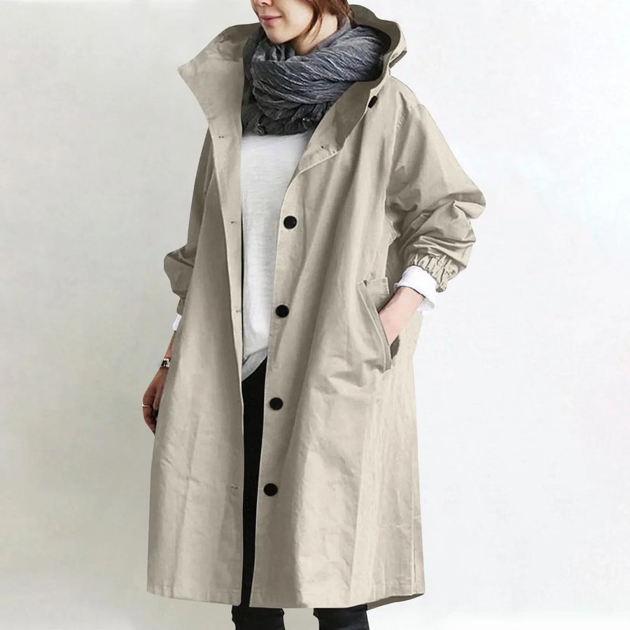 Gabardine Comprimento Midi com Capuz