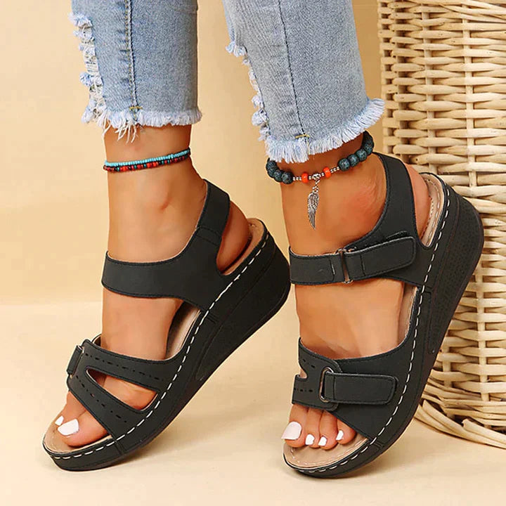 Ramona® | Sandales orthopédiques confortables avec talon compensé