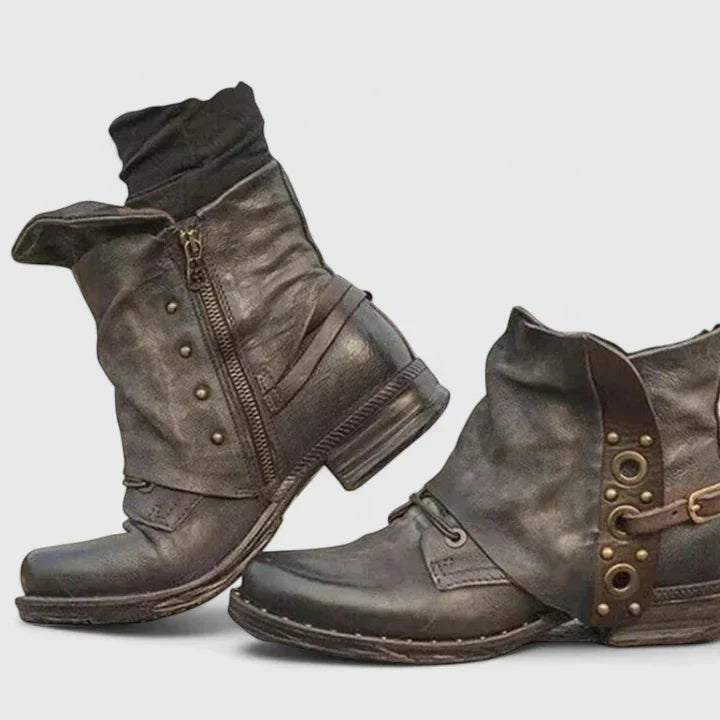 Bottes à Talon Bloc et Semelle Crantée