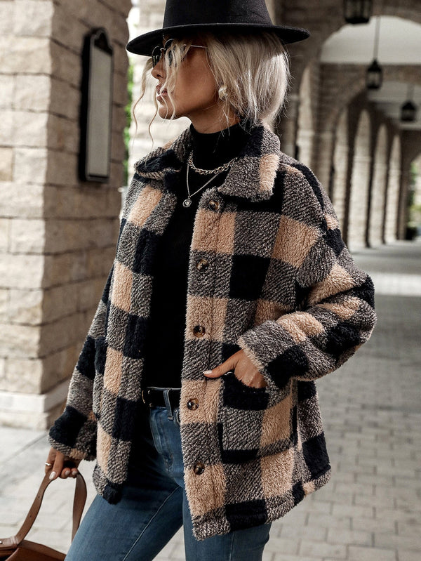CarmenJacket I Veste en flanelle avec boutons pour femmes