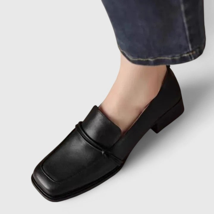 Mocassins à Bout Carré Rétro