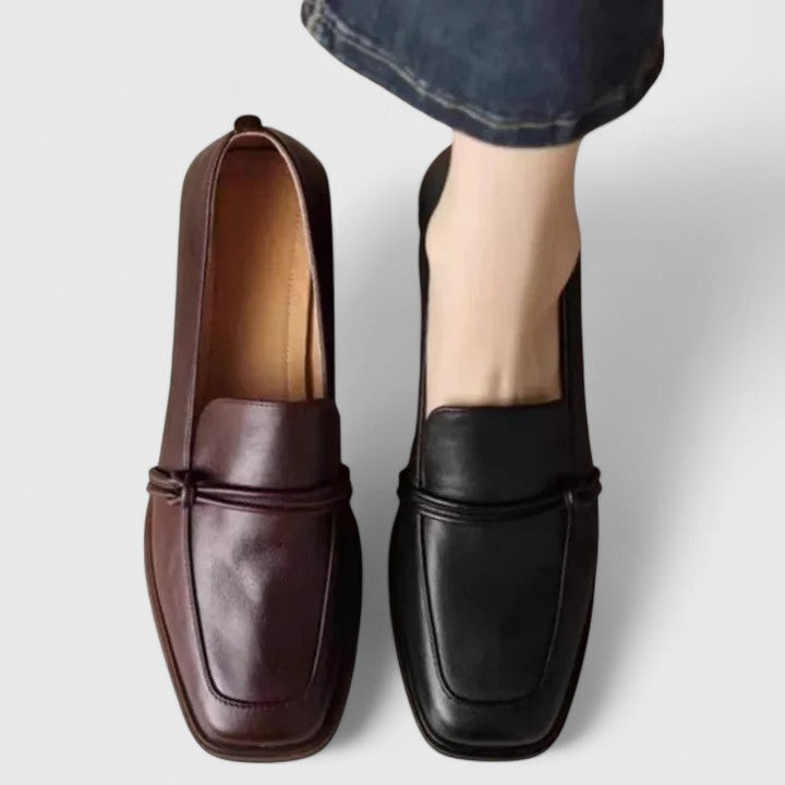 Mocassins à Bout Carré Rétro