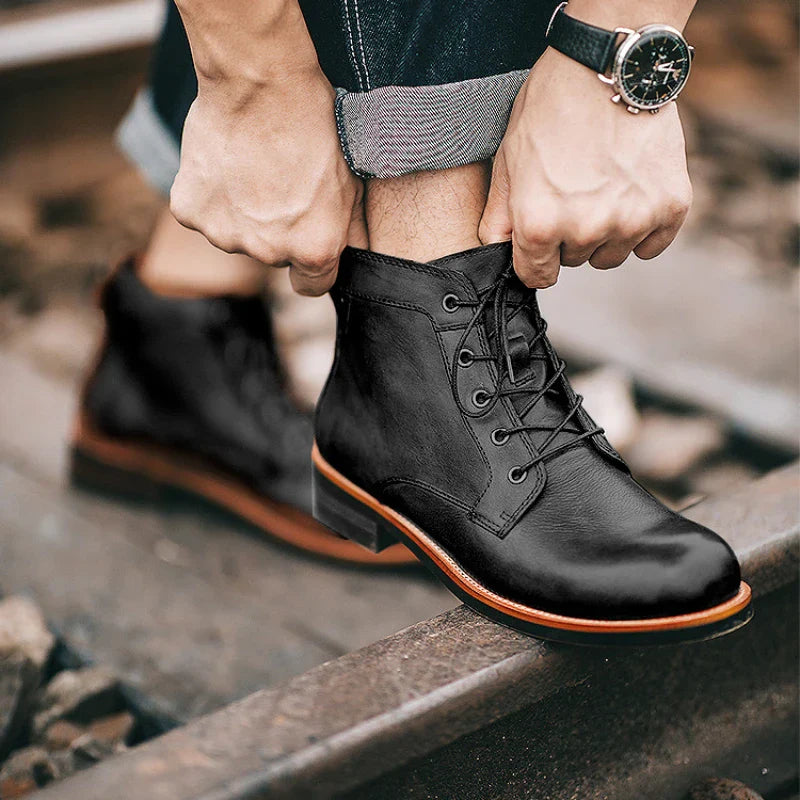 Bottes Homme à Lacets et Fermeture Éclair
