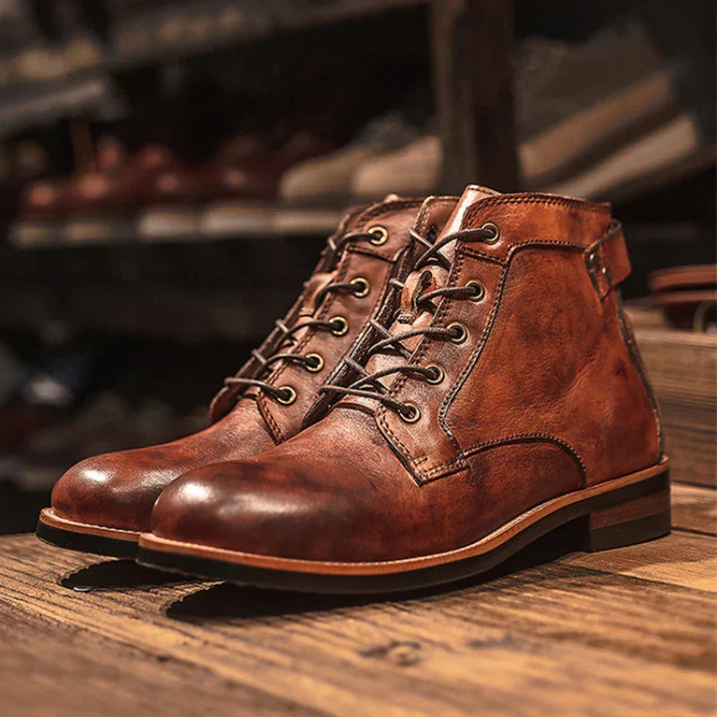 Bottes Homme à Lacets et Fermeture Éclair