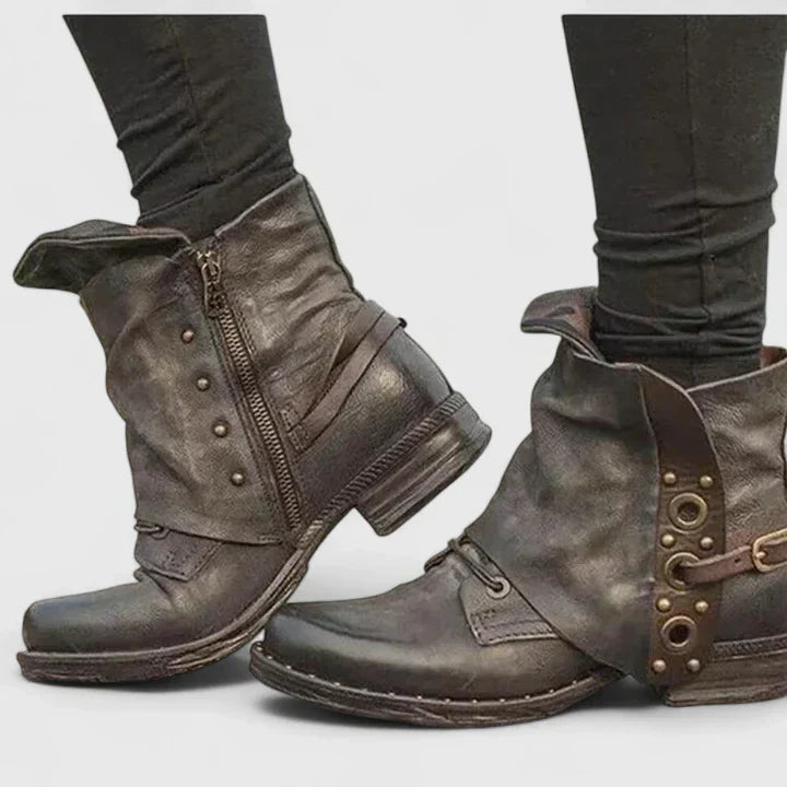 Bottes à Talon Bloc et Semelle Crantée