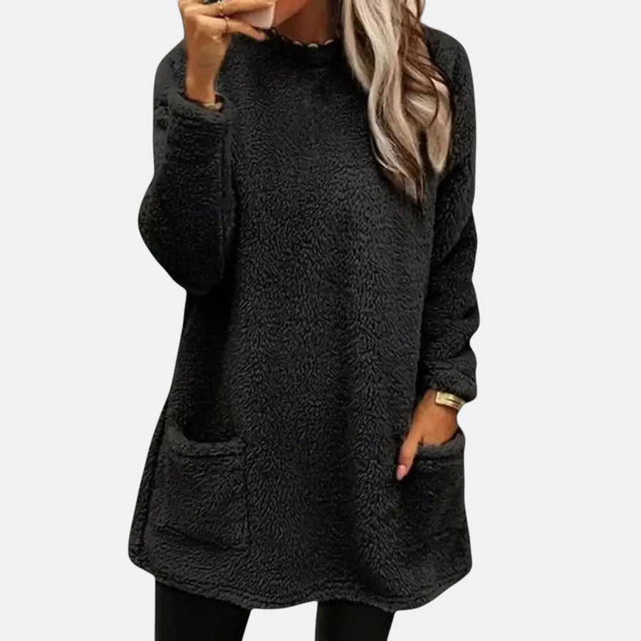 Pull Longueur Midi Poches Pratiques