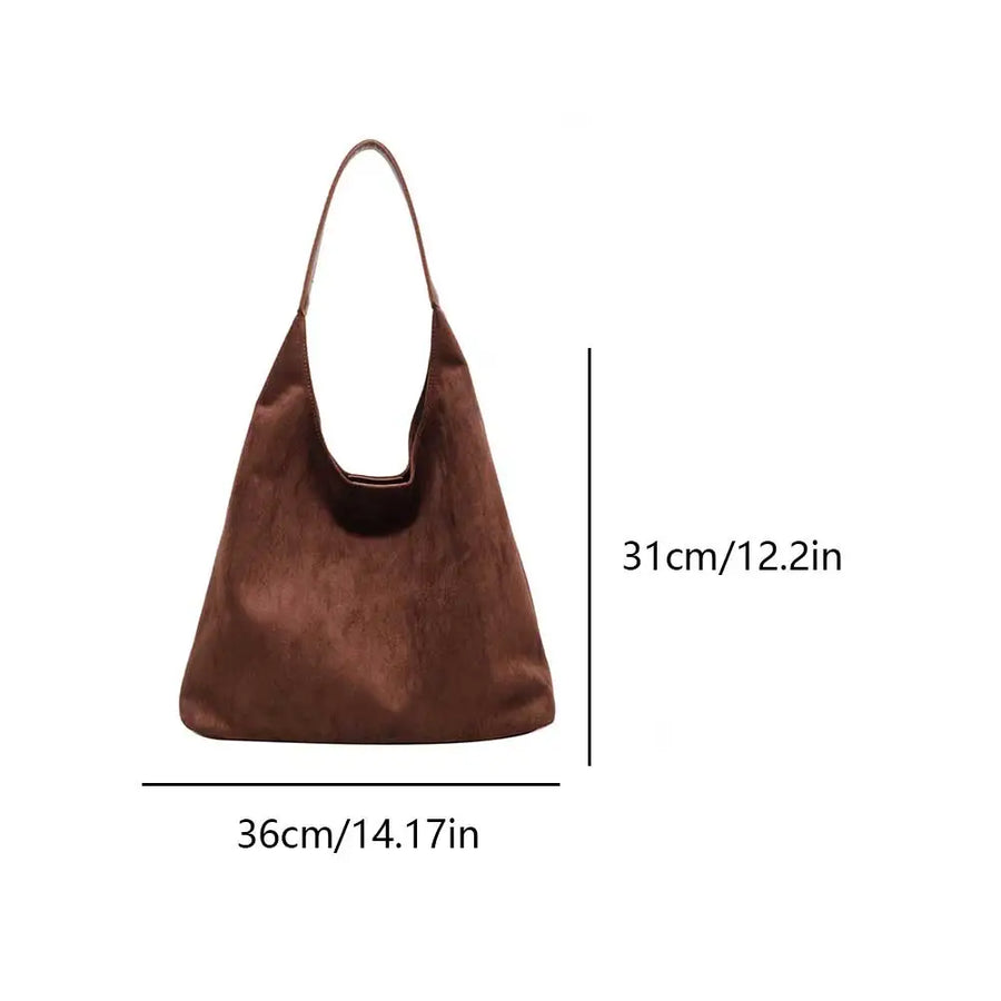 Sac JADY en daim — vue complète fourre-tout élégant