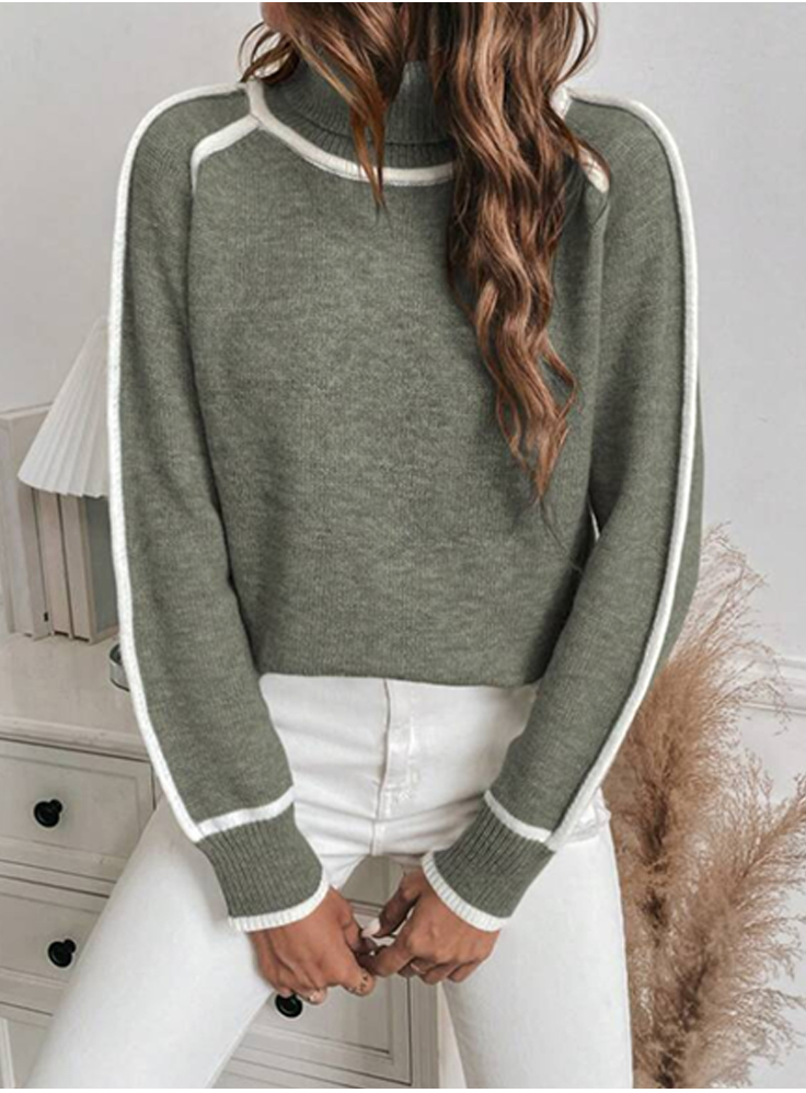 Sweat col roulé oversize — variation teinte proposée