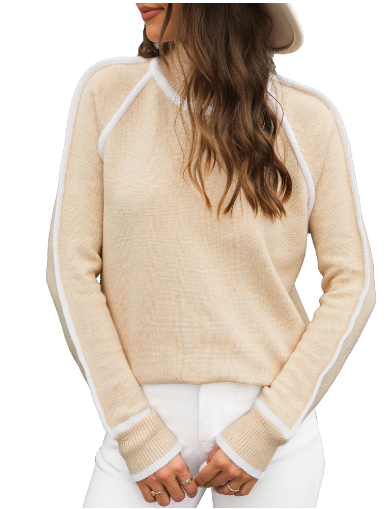 Sweat col roulé oversize — détail de la coupe ample