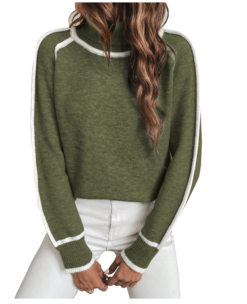 Sweat col roulé oversize — coloris vue détail