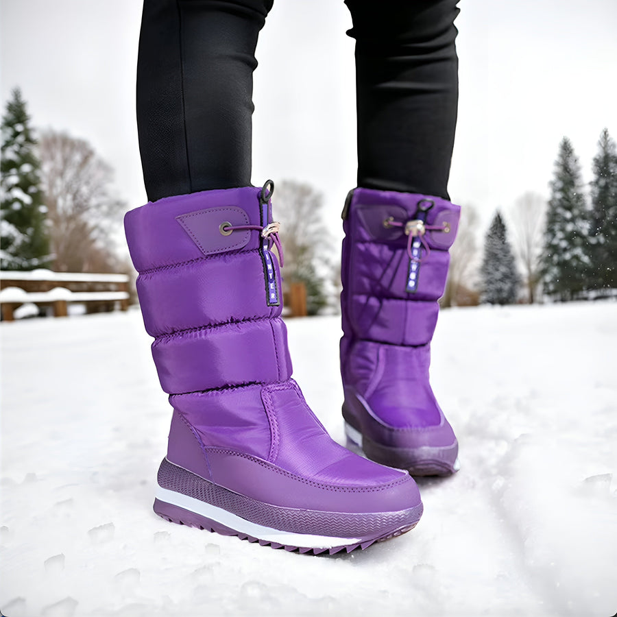 Bottes Mi-Mollet à Fermeture Éclair et Semelle Crantée