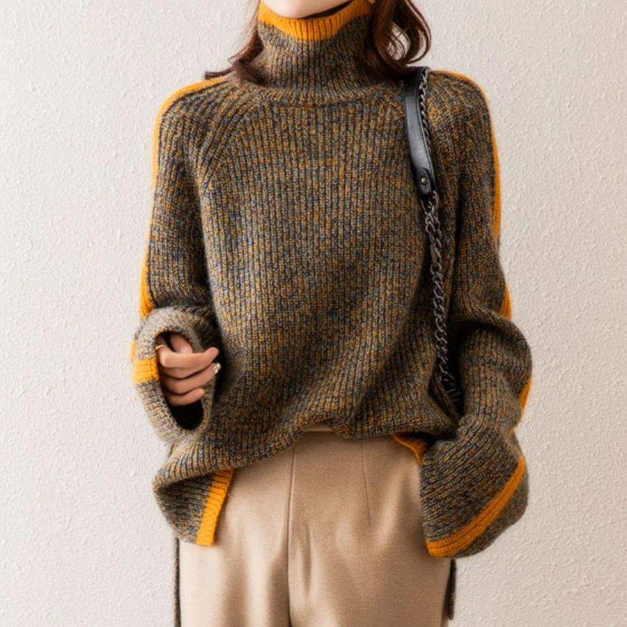 Pull Col Roulé Coupe Raffinée