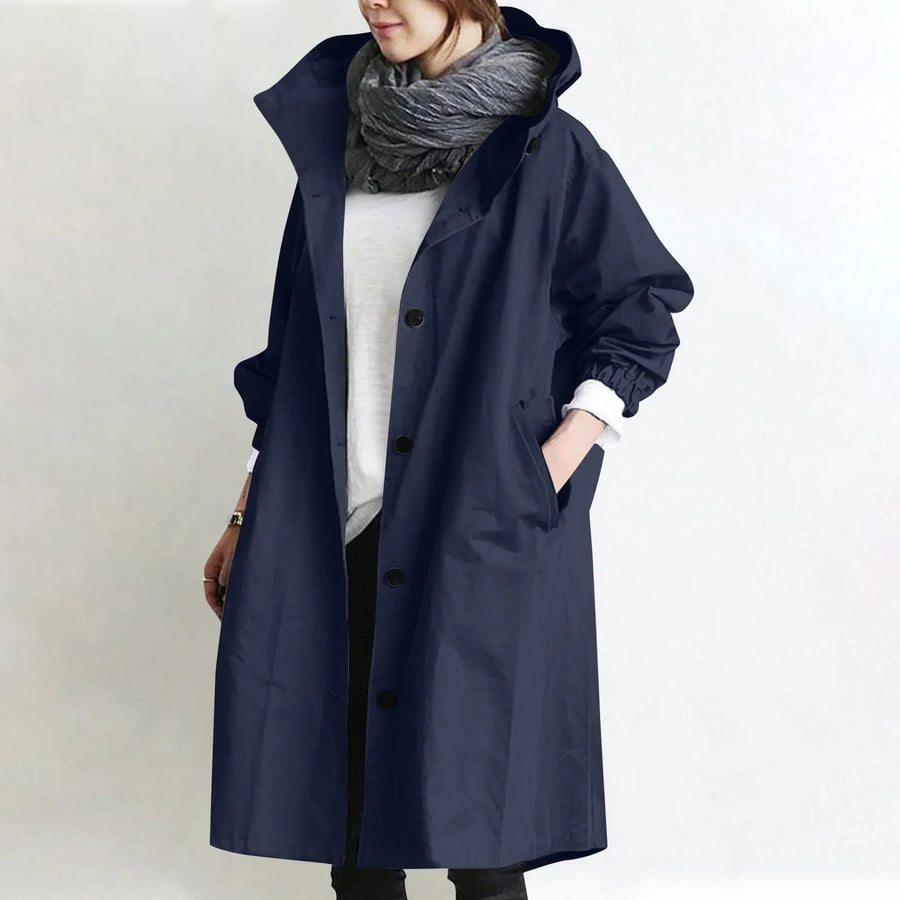 Gabardine Comprimento Midi com Capuz