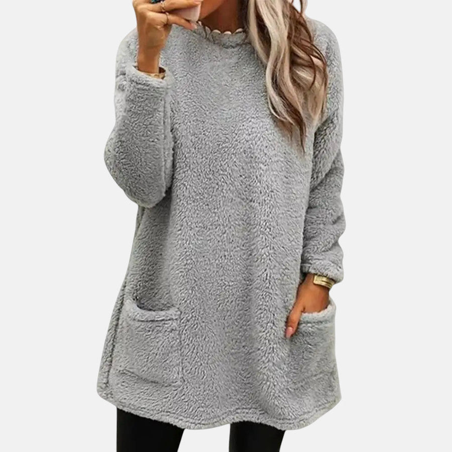 Pull Longueur Midi Poches Pratiques