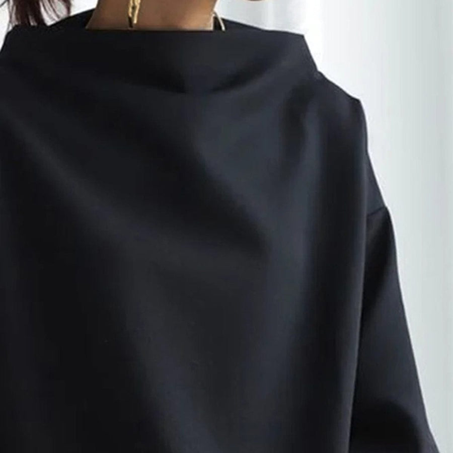 Pull Col Montant Coupe Décontractée
