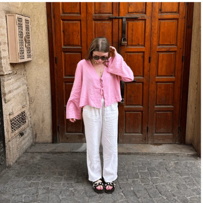 Mare | Blouse élégante avec laçage et manches longues