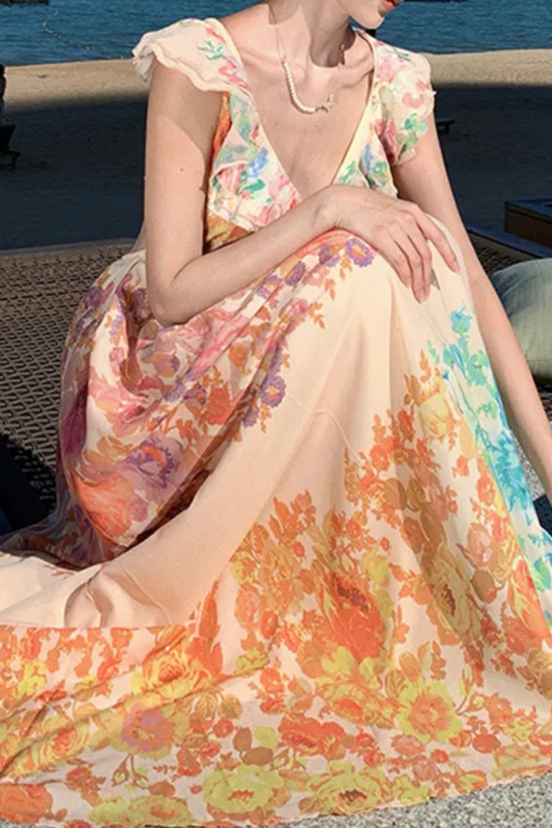 Seraphina | Robe d'été à manches longues et volants