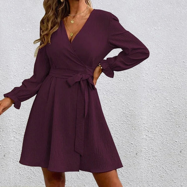 Semmy - Robe portefeuille col V élégante et intemporelle