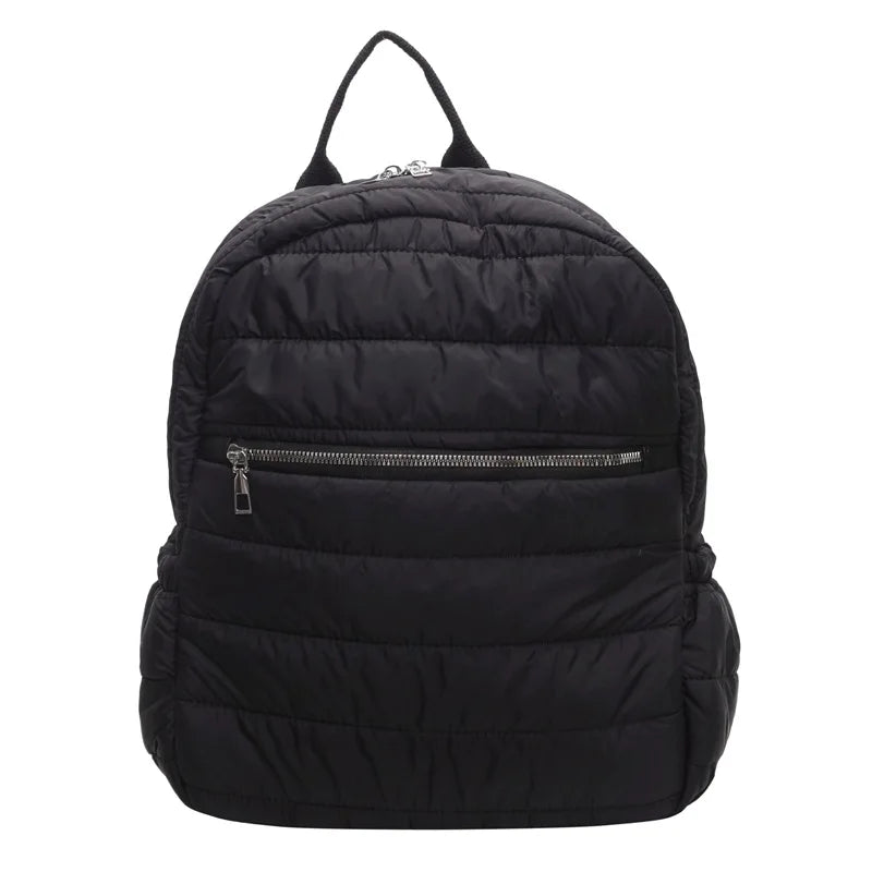 Sac à dos Ana en nylon — vue de profil avec bretelles ajustables