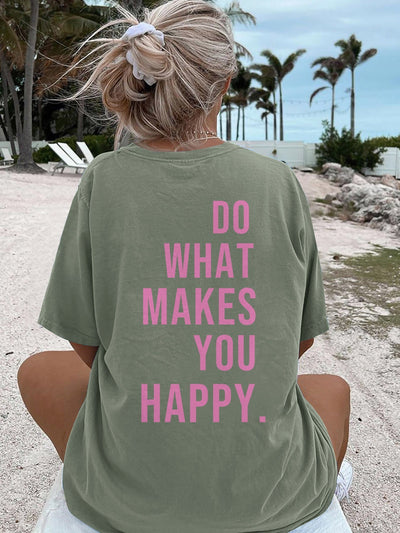 Robe T-shirt - Col rond et design respirant en coton mélangé