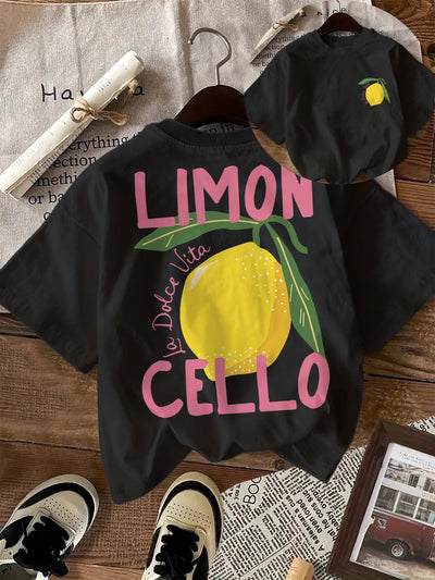 T-shirt à imprimé graphique - col rond et coton mélangé