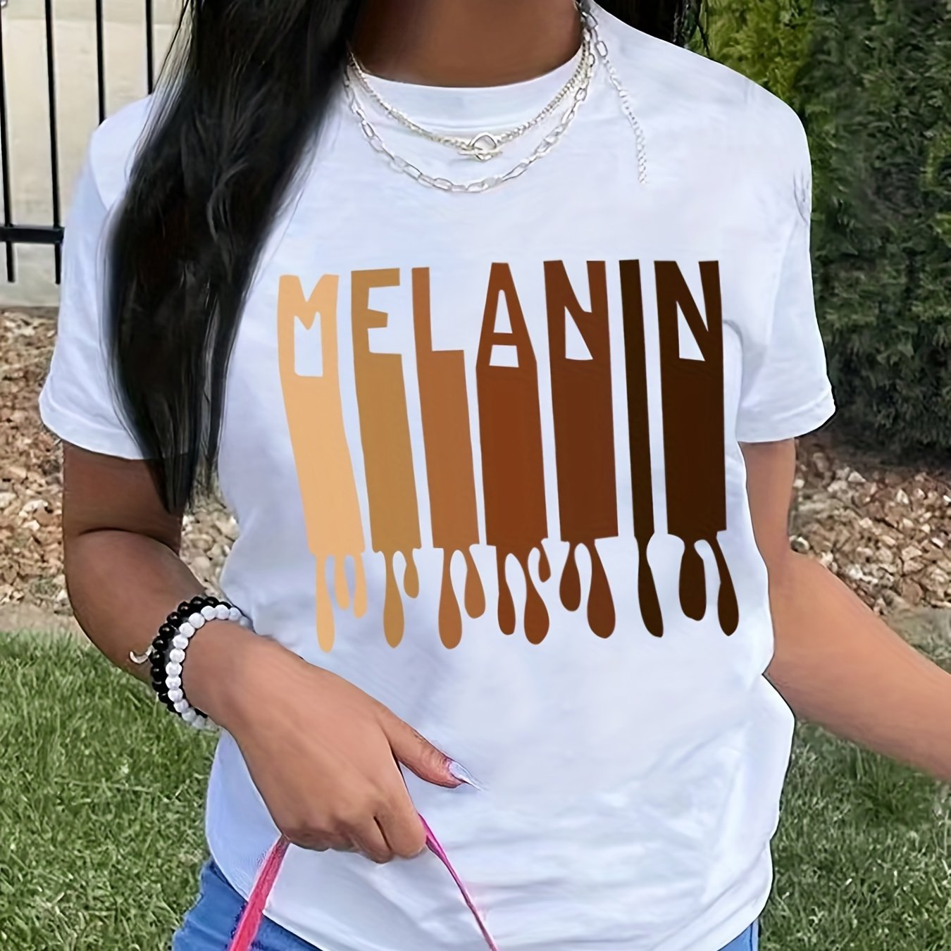 T-shirt avec imprimé - Manches courtes & Col rond