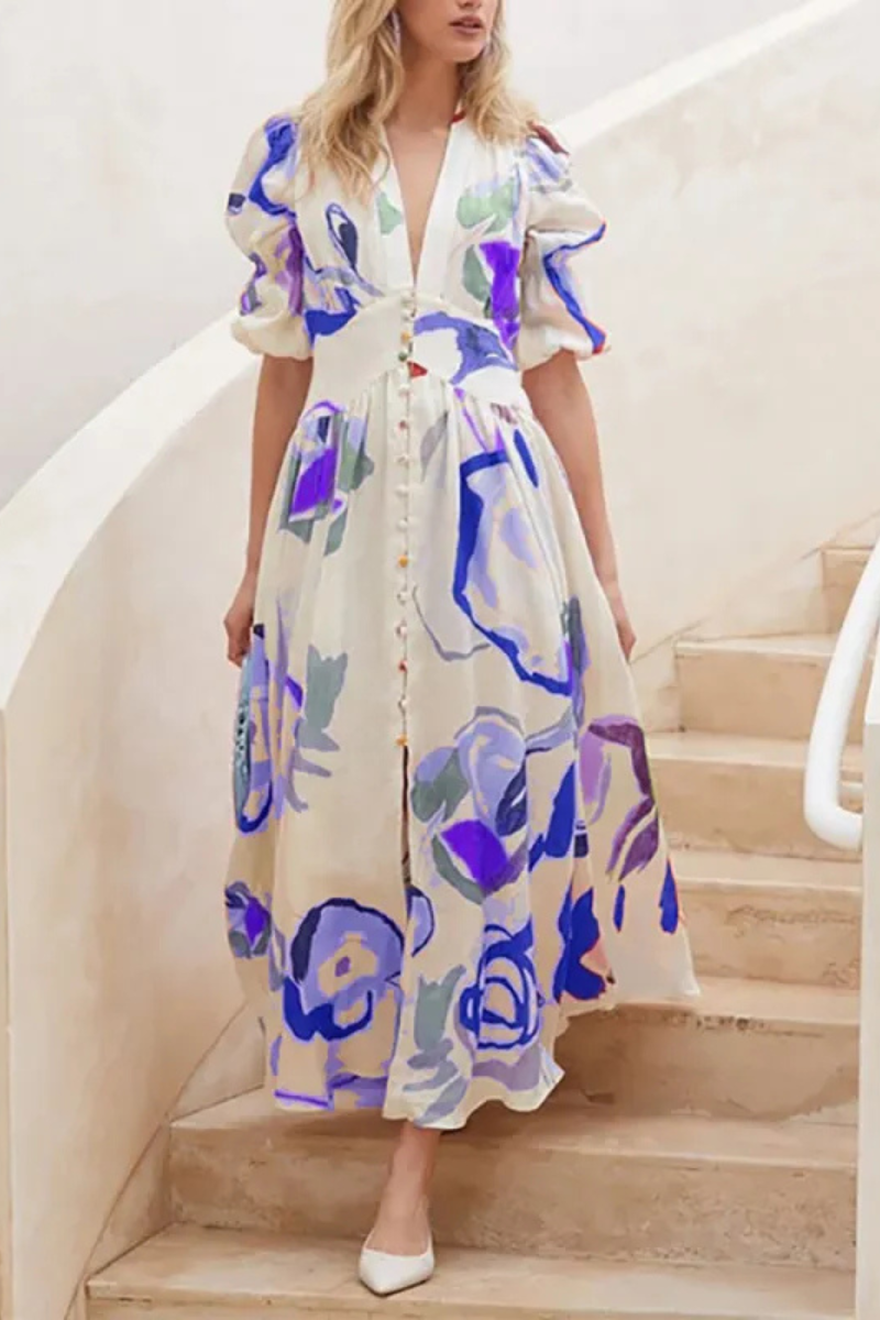 Thalyria | Robe d'été à manches courtes