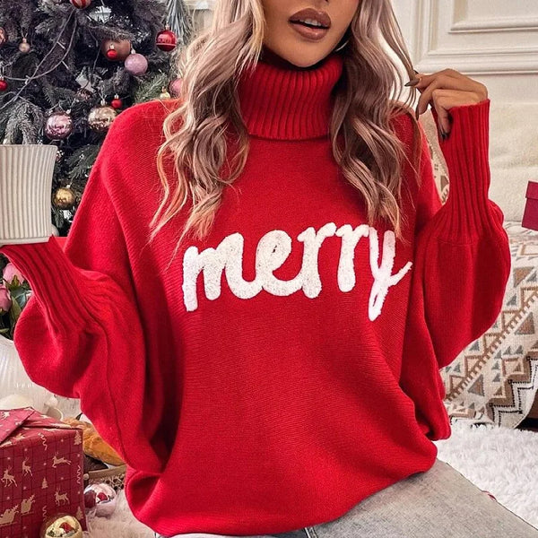 Cindy | Col roulé festif et chaud pour femmes pour Noël