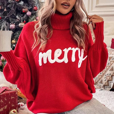 Cindy | Col roulé festif et chaud pour femmes pour Noël