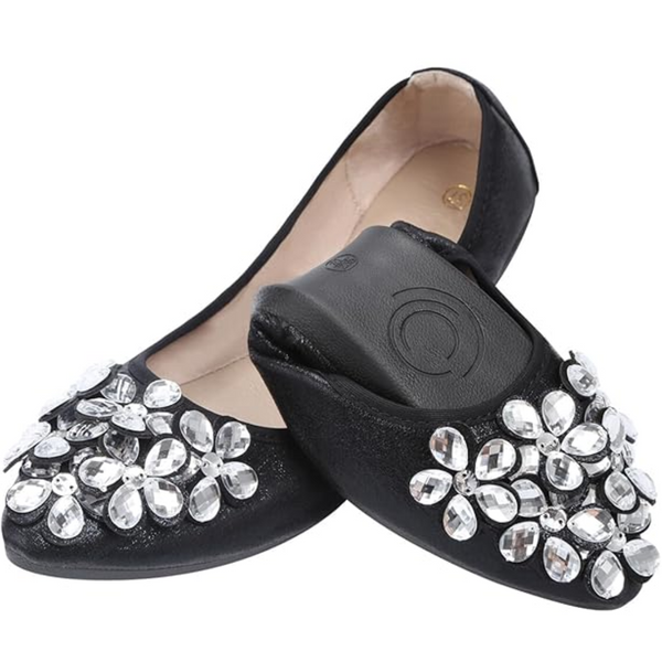 Ballerines à strass pailleté - Yelena