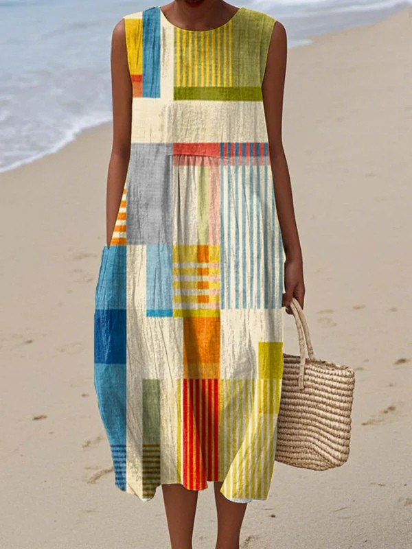 Eve | Midi Geometric Robe