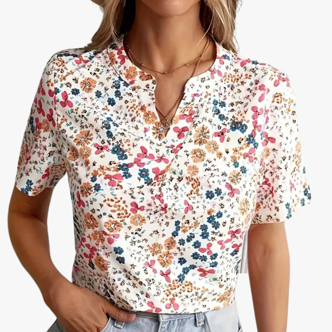 Blouse femme vintage à motif floral