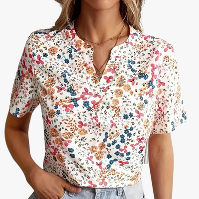 Blouse femme vintage à motif floral