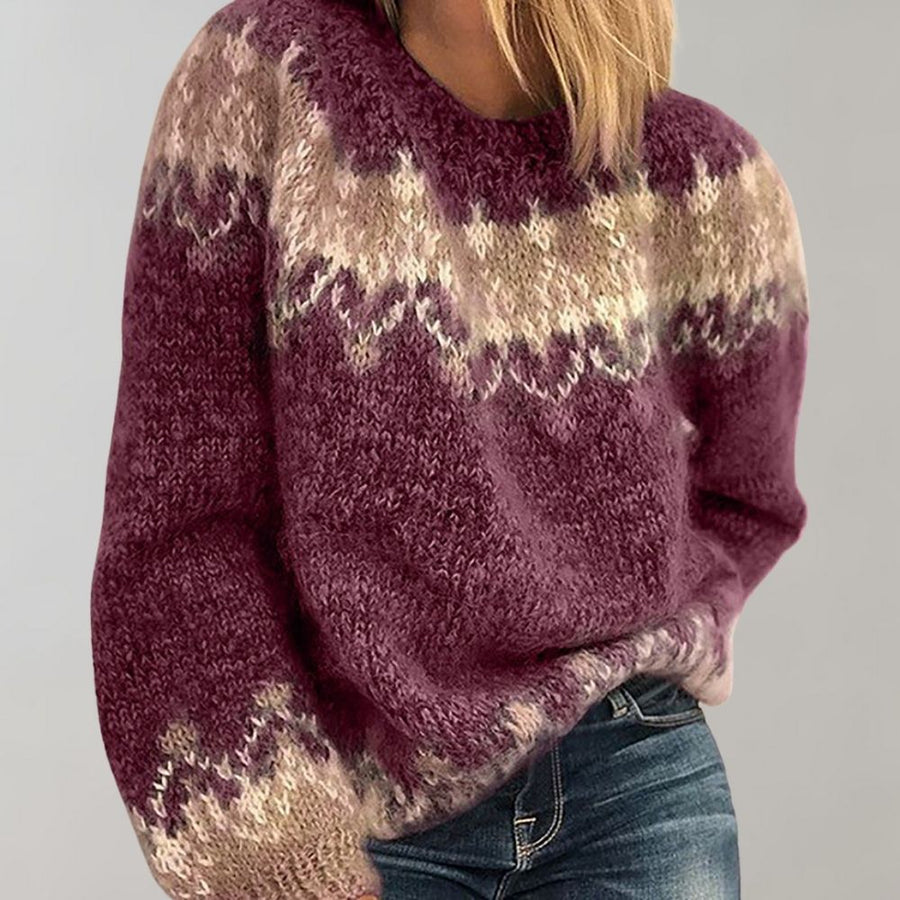 Pull Col Rond Coupe Droite Intemporel
