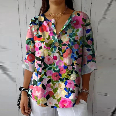 Flora | Blouse décontractée à imprimé floral